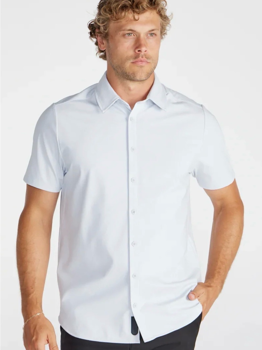 ***BYLT **Premium Basic Executive Lux Short Sleeve Button Down Shirt.